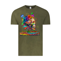 Vintage Olive Embrace neurodiversity Vintage Tee - FaDigitalArtStudio