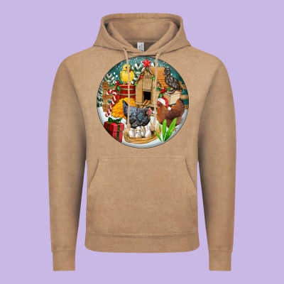 Christmas Coop Ornament Vintage Hoodie Designed By Fadigitalartstudio