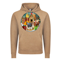 Vintage Coffee Christmas coop ornament Vintage Hoodie - FaDigitalArtStudio