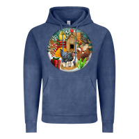 Vintage Denim Christmas coop ornament Vintage Hoodie - FaDigitalArtStudio