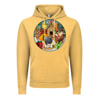 Vintage Mustard Christmas coop ornament Vintage Hoodie - FaDigitalArtStudio