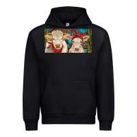 Black Charolais bull and calf Urban Hoodie - RanaPortraitStore