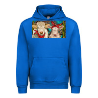 Cobalt Charolais bull and calf Urban Hoodie - RanaPortraitStore