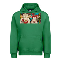 Emerald Charolais bull and calf Urban Hoodie - RanaPortraitStore
