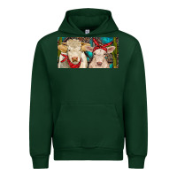 Forest Green Charolais bull and calf Urban Hoodie - RanaPortraitStore