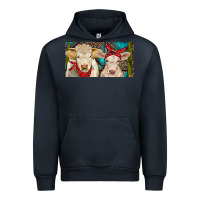 Navy Charolais bull and calf Urban Hoodie - RanaPortraitStore