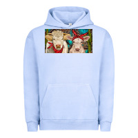 Pigment Grape Ice Charolais bull and calf Urban Hoodie - RanaPortraitStore