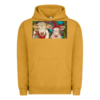Pigment Peanut Butter Charolais bull and calf Urban Hoodie - RanaPortraitStore