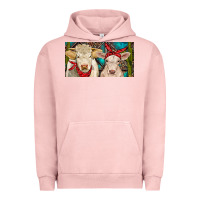 Pigment Salmon Charolais bull and calf Urban Hoodie - RanaPortraitStore