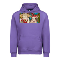Tulip Charolais bull and calf Urban Hoodie - RanaPortraitStore