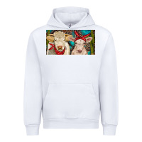 White Charolais bull and calf Urban Hoodie - RanaPortraitStore