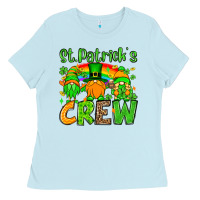 Baby Blue St. Patrick's Day crew Ladies Tee - OliviaCreatesArt