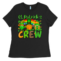 Black St. Patrick's Day crew Ladies Tee - OliviaCreatesArt