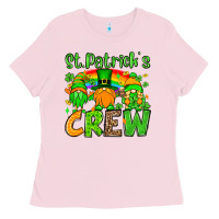 Bubblegum Pink St. Patrick's Day crew Ladies Tee - OliviaCreatesArt