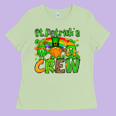 St. Patrick's Day Crew Ladies Tee Designed By Oliviacreatesart