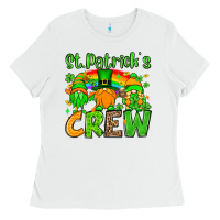 White St. Patrick's Day crew Ladies Tee - OliviaCreatesArt