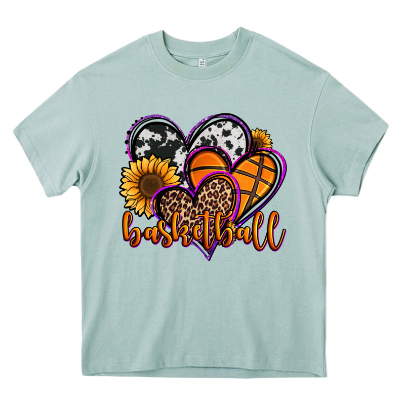 Basketball Hearts Heavy Core Tee by Jasminsmagicworld | Teevron