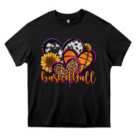 Black basketball hearts Heavy Core Tee - Jasminsmagicworld