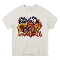 Cream basketball hearts Heavy Core Tee - Jasminsmagicworld