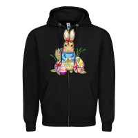 Black easter bunny and eggs Zipper Hoodie - AdoDesignShop