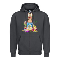 Smoke easter bunny and eggs Zipper Hoodie - AdoDesignShop