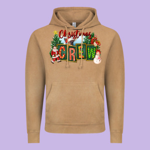 Christmas Crew Vintage Hoodie Designed By Fadigitalartstudio