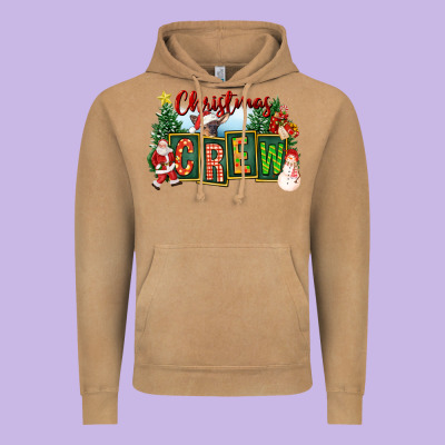 Christmas Crew Vintage Hoodie Designed By Fadigitalartstudio