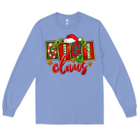 Colony Blue Christmas Gigi Claus Long Sleeve Tee - FaDigitalArtStudio
