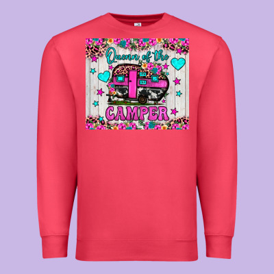Queen Of The Camper Premium Sweatshirt Designed By Jahusdesignshop