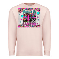 Pale Pink queen of the camper Premium Sweatshirt - JahusDesignShop