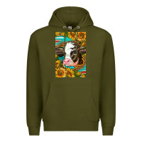 Army Green Cute Baby Calf Premium Hoodie - LillyAllenDesigns