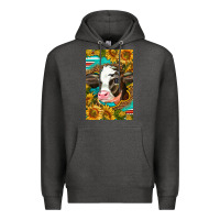 Charcoal Heather Cute Baby Calf Premium Hoodie - LillyAllenDesigns