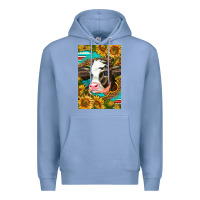 Colony Blue Cute Baby Calf Premium Hoodie - LillyAllenDesigns