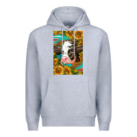 Heather Grey Cute Baby Calf Premium Hoodie - LillyAllenDesigns