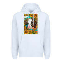 White Cute Baby Calf Premium Hoodie - LillyAllenDesigns