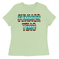 Matcha summer time serape doodle Ladies Tee - CowCowDesign