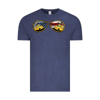 Vintage Denim Bus Driver Sunglasses Vintage Tee - Jasminsmagicworld
