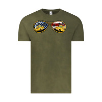 Vintage Olive Bus Driver Sunglasses Vintage Tee - Jasminsmagicworld