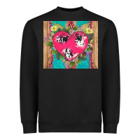 Black v.d cow and heart Heavyweight Sweatshirt - AdoDesignShop