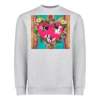 Heather Grey v.d cow and heart Heavyweight Sweatshirt - AdoDesignShop