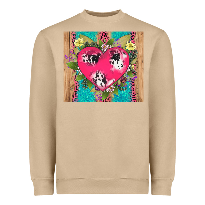 V.d Cow And Heart Heavyweight Sweatshirt by AdoDesignShop | Teevron