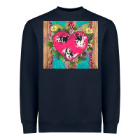 Navy v.d cow and heart Heavyweight Sweatshirt - AdoDesignShop