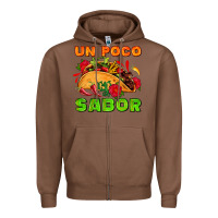Chestnut un poco sabor with taco and pepper Zipper Hoodie - AdoDesignShop