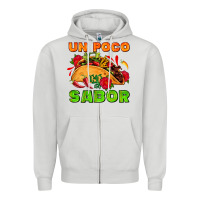 Dove Grey un poco sabor with taco and pepper Zipper Hoodie - AdoDesignShop