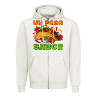 Un Poco Sabor With Taco And Pepper Zipper Hoodie | Teevron