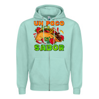 Seafoam un poco sabor with taco and pepper Zipper Hoodie - AdoDesignShop