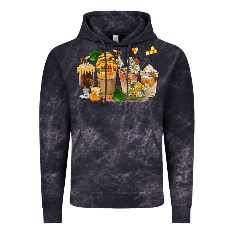 Honey Bee Coffee Cups Vintage Hoodie by FaDigitalArtStudio | Teevron