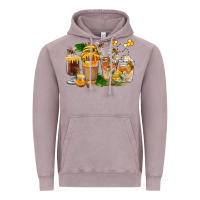 Vintage Zinc Honey Bee Coffee Cups Vintage Hoodie - FaDigitalArtStudio
