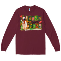 Burgundy Warm And Cozy Penguin Long Sleeve Tee - FaDigitalArtStudio