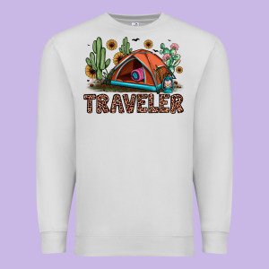 Traveler Premium Sweatshirt Designed By Jahusdesignshop